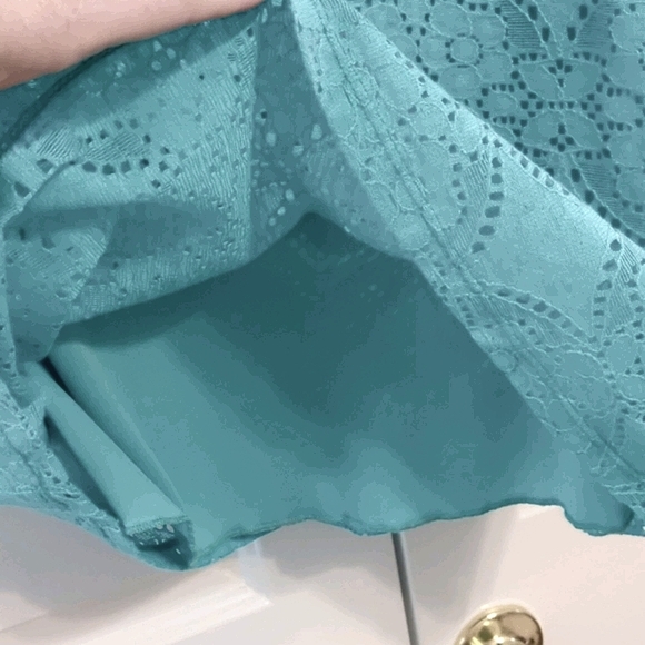 Anthropologie Everly Aqua Lace Dress Size Medium - Picture 3 of 7